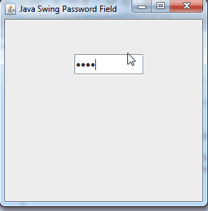 Java Swing Password Field