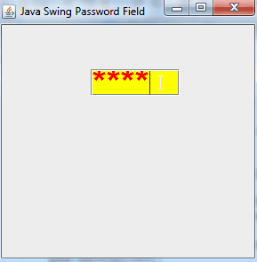 Java Swing Password Field