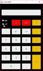 Calculator Program in Java Swing/JFrame with Source Code