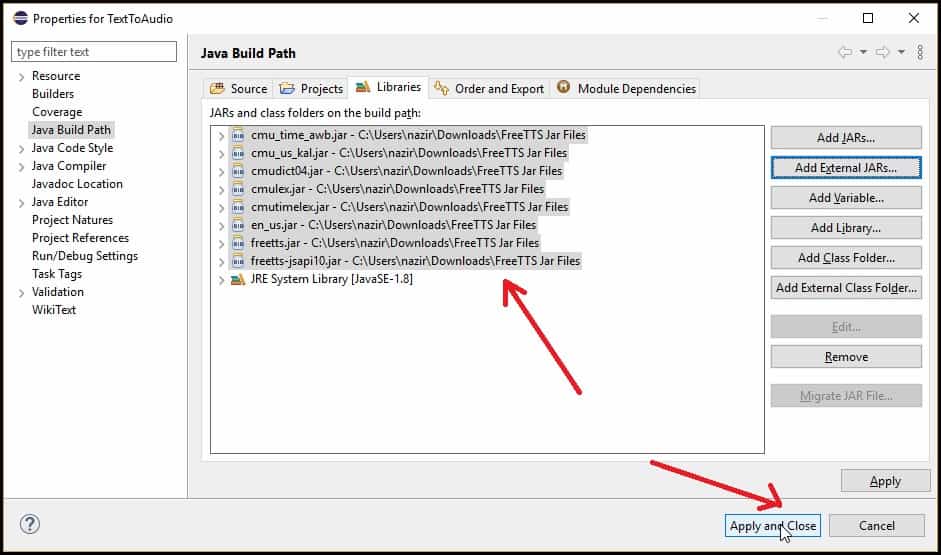 speech to text using java