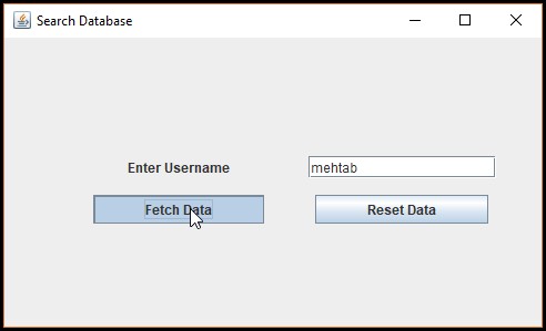 How to retrieve data from from database and display it in jtable using java swing