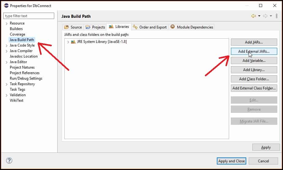 How to connect mysql database in java using eclipse