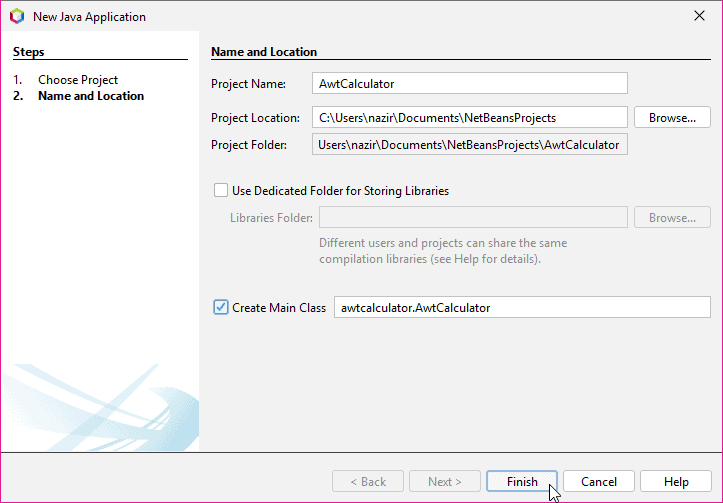 Simple Calculator Program in Java Using AWT