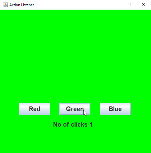 how to implement ActionListener in Java