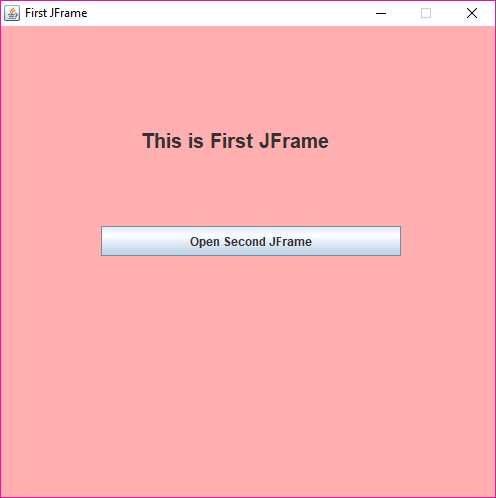 How to Open New JFrame on Button Click in Java