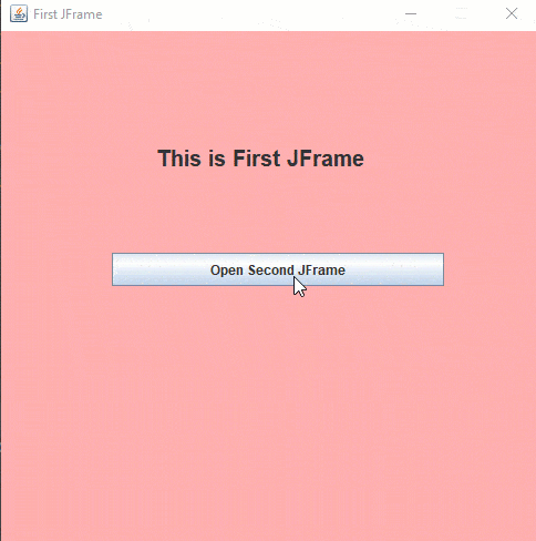 How to Open New JFrame on Button Click in Java