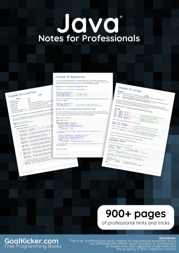 Java Notes for Professionals PDF download